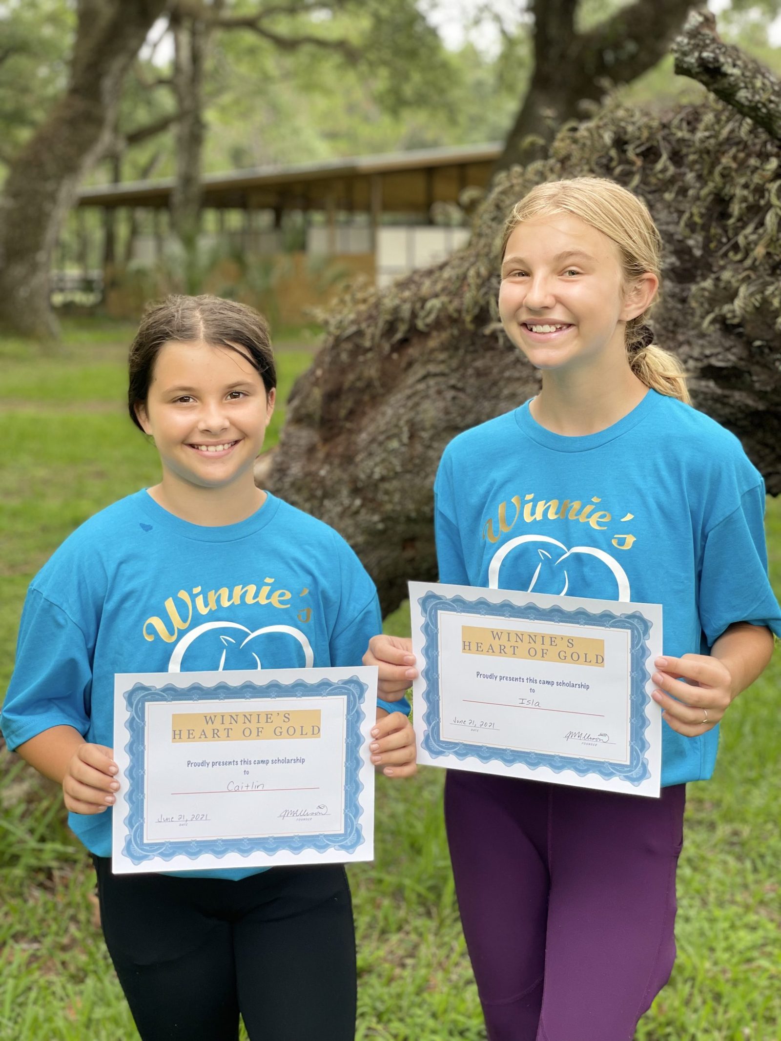 Winnie's Heart of Gold scholarship recipient