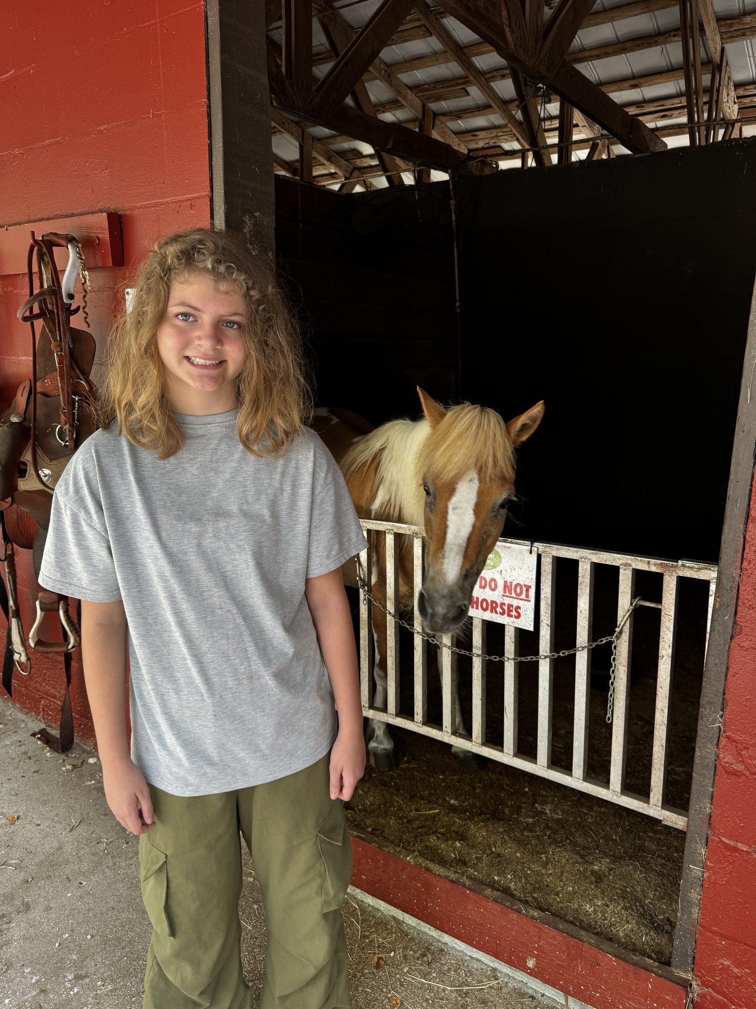 2026 scholarship recipient at horse camp